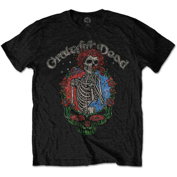 Grateful Dead Unisex T-Shirt: Floral Stealie (Medium)