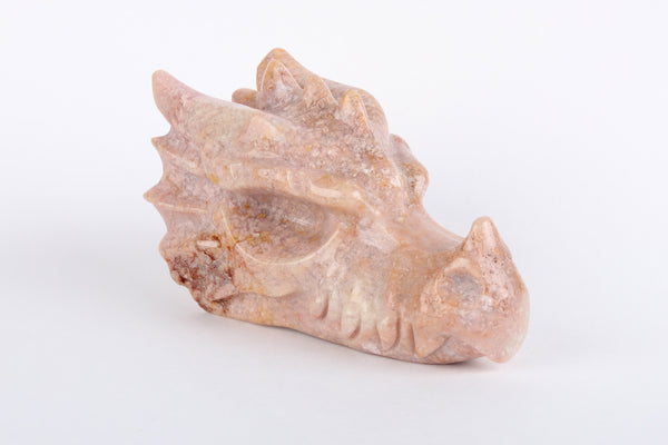Flower Agate Dragon Skull