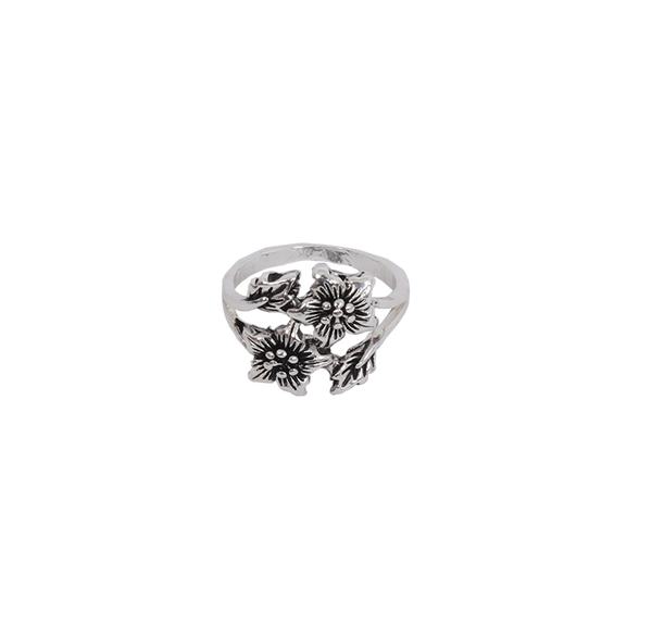 Floral and Leaf Ring