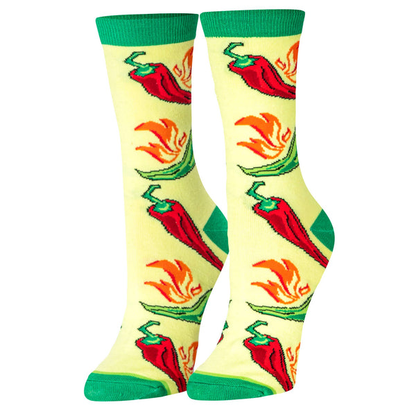 Hot Peppers - Womens Crew Folded
